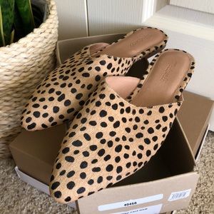 BRAND NEW Madewell dotted calf hair flats